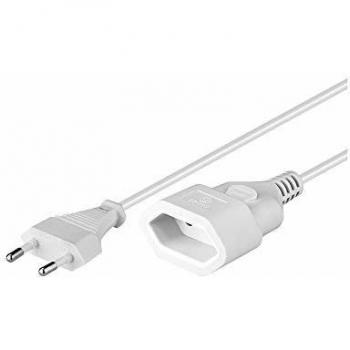 Rallonge euro 5 m Blanc Wentronic NK 113 W-500