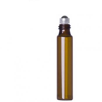 Botellas recargables de vidrio ámbar con rodillo, 3/5/10ml