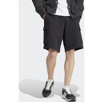 Shorts hombre Essentials cargo con tejido French Terry negro