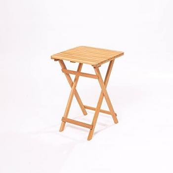 Mesa de Jardín Wellhome de Madera de Haya Marrón 60x72x60 cm