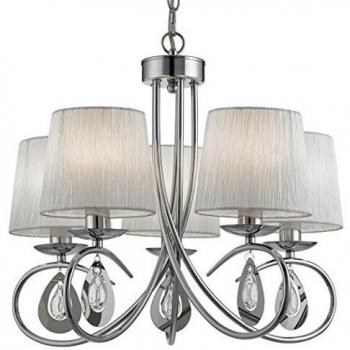 Magnificent Angelique Hanging Light with 5 Bulbs