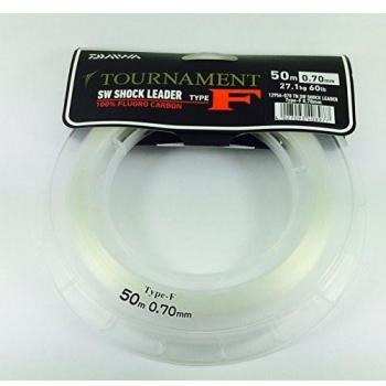Daiwa 50M SW Fluorocarbon Line – Clear, 0.7 mm, Unisex