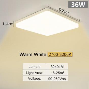 Plafonnier LED carré 18W
