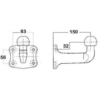 Westfalia 329089600001 Piastra Gancio Traino