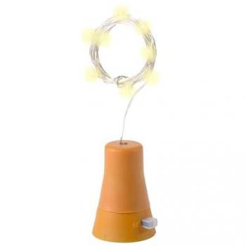 EcoGlow Bottiglia: Ghirlanda LED Solare in Rame, Bianco Freddo 6000K