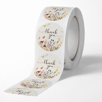500 Stuks Stickers voor Dagboek met Bloemen en Dank U Verzegeling