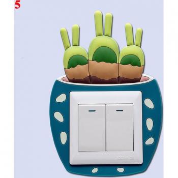 Vinilos iluminados en forma de cactus para interruptor