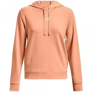Hoodie Under Armour Terry Rival Naranja Mujer