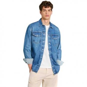 Camisa Overshirt Azul Regular Fit para Hombre Pepe Jeans