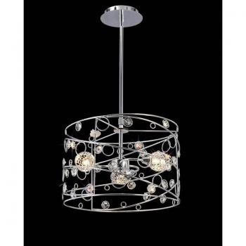 Sorrento 3-Light G9 Pendant in Polished Chrome and Crystal