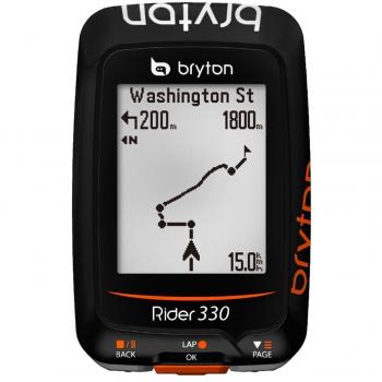 Dispositivo GPS Bryton Rider 330C per ciclisti con cadenza, nero