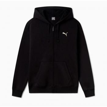Hoodie Puma Script Mujer Negro (XL) – Algodón Multideporte