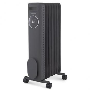 Digital Oil‑Filled HeatFlux 1.5 kW Radiator, Grey – Remote Control Included