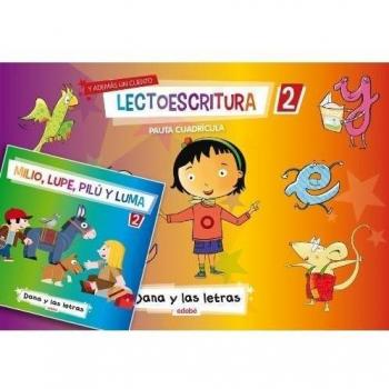 LECTOESCRITURA CUADERNO 2 PAUTA CUADRICULA + 1 CUENTO (Tapa blanda).
