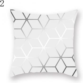 Silver Grey Square Cushion Cover