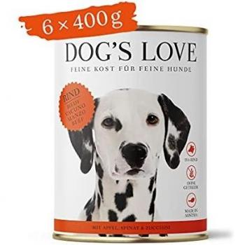 Nourriture Pour Chien Boeuf Adult Dog's Love en Pot, 6x400g