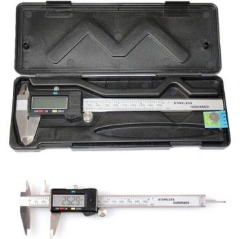 Edelstahl‑Digitalkit: Messschieber 0–150 mm in Aufbewahrungs­kasten