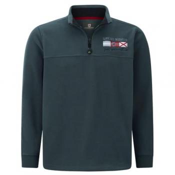 Herren Fleecepullover SIETSE von Jan Vanderstorm in Petrol