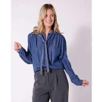 Camisa de mujer Naf Naf con volantes en las mangas