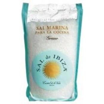 Sal de Ibiza Sal Marina Grano – Grob gemahlenes spanisches Meersalz, 1 kg