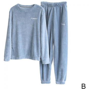 Pyjama d'hiver épais en corail pour femme D2Z3