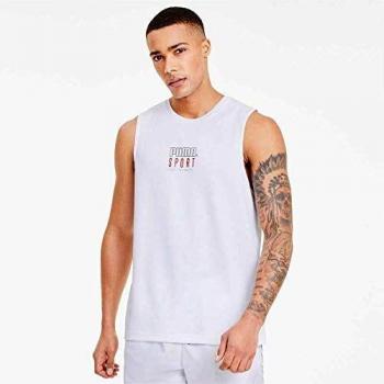 Puma Blouse Débardeur Homme Blanc, Modèle Sport