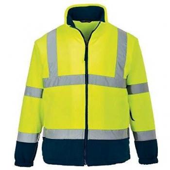Portwest Hi-Vis Two Tone Fleece Jacket, Size: S, Colour: Yellow/Navy
