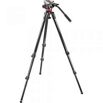 Manfrotto Video‑Pro‑Set: 535 Stativ, MVH502A Neigertisch & Tasche