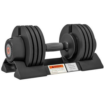Mancuerna Ajustable 4 en 1 Sportnow 10 kg – Base de Almacenaje, Mango Antideslizante y Ajuste Rápido