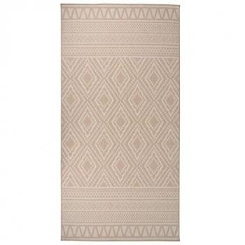 VidaXL Vorzelt Teppich 100x200 cm Braun Gestreift