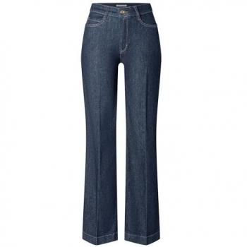 MAC WIDE Denim Hose – Damen, Gr. 40, L. 34, blau (fashion rinsed)