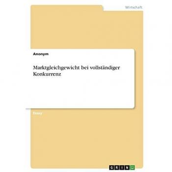 Marktgleichgewicht bei vollständiger Konkurrenz