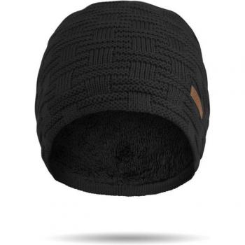 Wintermütze Notigi von Normani – Damen-Strickmütze – Schwarz – Universale Größe