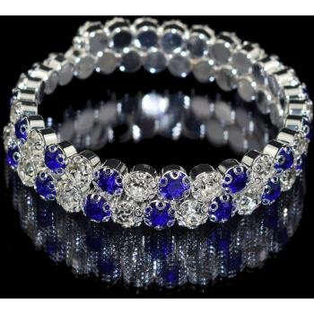 AOUSIX Women's Stretching Bangle Bracelet with Rhinestones