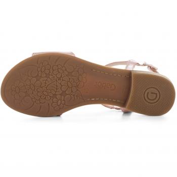 Gabor Comfort 82.794‑65 Damen‑Sandal in roségoldem Veloursleder – verstellbare Riemchen, Größe 40