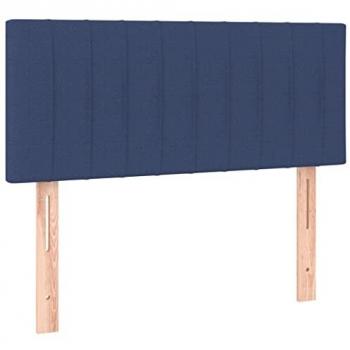 VidaXL LED Sitzbank Kopfteil Blau 90x5x78/88 cm Stoff