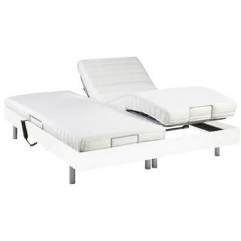 Relax Set con Motori OKIN, Lattice CASSIOPEE III di DREAMEA – 2x90x200 cm – Bianco