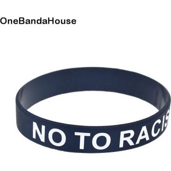 OBH 50Stck Liebe Überwindet Rassismus Silikon Armbinde Erwachsene Größe