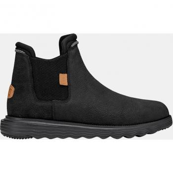Hey Dude Branson Black Leather Casual Shoes EU 42