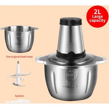 Picadora multifuncional para carne y verduras, de acero inoxidable 500W, 2/3L