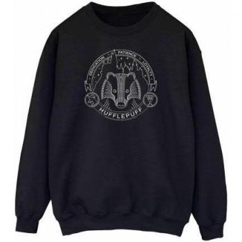 Sudadera Hufflepuff Negra para Mujeres