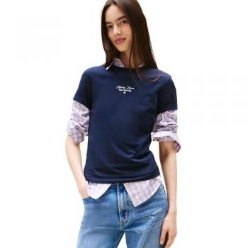 Camiseta Tommy Jeans ESS navy / blanco L