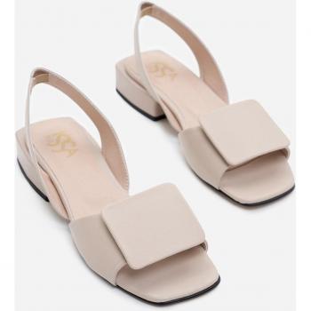 Sandalias de tacón bajo 38 rosa ISSA Plus de piel