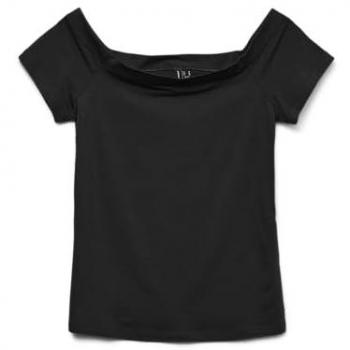Vero Moda T-Shirt mit Kappärmeln, Schwarz – M Damen