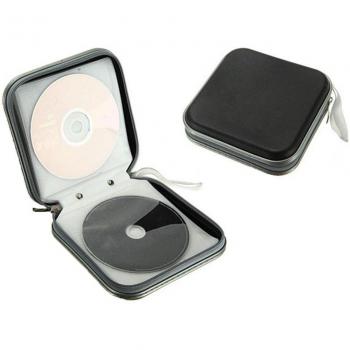 Caja con cremallera para CDs y DVDs 80 lugares