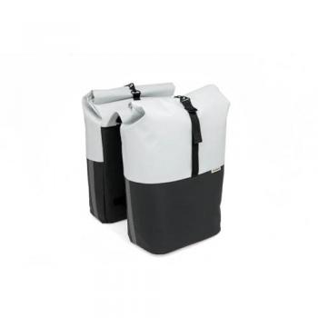 New Looxs Gepäckträgertasche Nyborg Double MIK in Hellgrau und Schwarz