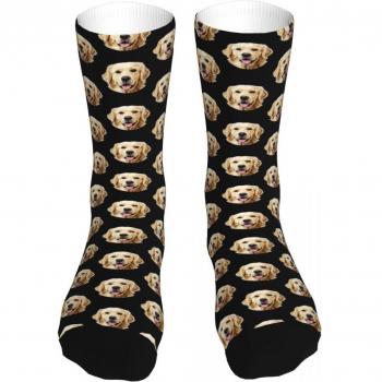 Thick Polyester Socks with Golden Retriever Face