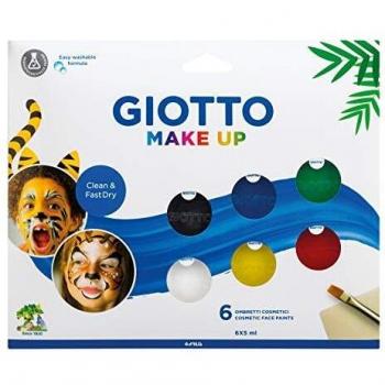 Set di 6 ombretti cosmetici GIOTTO Make Up bianco, rosso, nero, giallo, verde, blu 476200