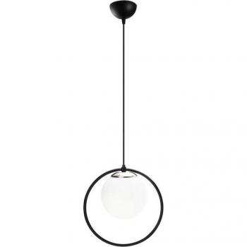 Opviq Pendelleuchte Dolunay Schwarz-Weiß Metall-Glas 15 x 126 x 15 x 26 x 15 cm – 1 Brennstelle E27