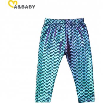 Ma & Baby – leggings sirène pour enfants, 0-5 ans, 2 pièces, été/printemps